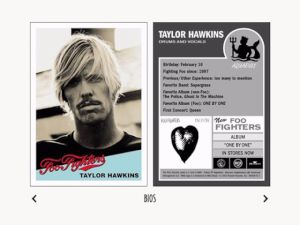 Taylor Hawkins' bio on DVD/EP